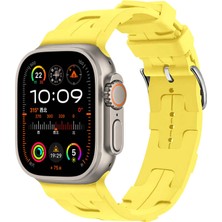 Techno Guru Apple Watch Ultra 49MM Kordon Silikon Yapılı Metal Tokalı KRD92
