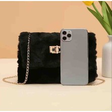 Tote Çıkarılabilir Askılı Peluş Şık Tasarım Kadın Çanta