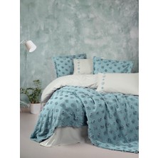 Cotton Box Ranforce Çift Kişilik Yatak Örtülü Nevresim Takımı Limi Aldo Mint
