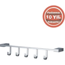 Çelik Banyo Paslanmaz Pirinç Titanik 5'li Askılık