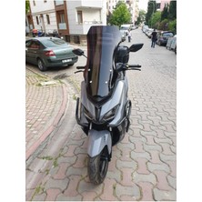 Motocam Küba Novax 200 Ön Cam 2023 2024 Model'dir 65CM Siyah Renkli 4mm  Uzun Cam