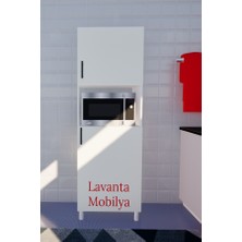 Lavanta Mobilya Idil Mdf Beyaz Çok Amaçlı Mutfak Dolabı (Mikrodalga Fırın Dolabı  Mdf)