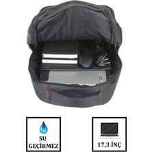 Case Club Laptop Sırt Çantası 17,3 Inç Darbe Emici Koruma Su Geçirmez Kumaş
