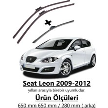 Inwells Seat Leon 2009-2012 Ön ve Arka Silecek Muz Takımı