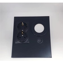 Dolap Altı Paslanmaz Siyah Ikili Priz(Gün Işığı Spot Işık)