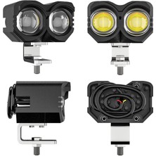 Kaly Motosiklet LED Sis Farı Metal Kasa Delici (Çift Renk)