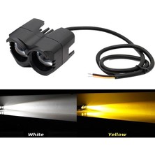 Kaly Motosiklet LED Sis Farı Metal Kasa Delici (Çift Renk)