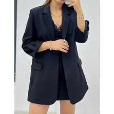 Siyah Blazer Ceket Siyah - M