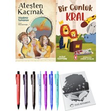 Bir Günlük Kral ve Ateşten Kaçmak 2'li Set - Kalem