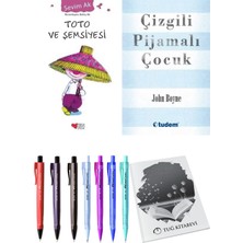 Çizgili Pijamalı Çocuk ve Toto ve Şemsiyesi 2li Set