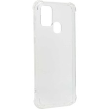 Elsah Samsung Galaxy M31 Kılıf Uyumlu Esnek Kalkan Şeffaf Köşelerde Darbelere Karşı Ultra Kalınlaştırılmış.