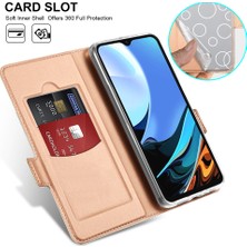 4U Sky Xiaomi Redmi 9t -Altın Için Pu Deri Otomatik Emilmiş Telefon Kılıfı (Yurt Dışından)