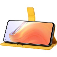 4U Sky Baskılı Çiçek Cüzdan Deri Mıknatıs Toka Kılıfı Xiaomi Mi 10T 5G/10T Pro 5g-Sarı Için Kayışlı (Yurt Dışından)