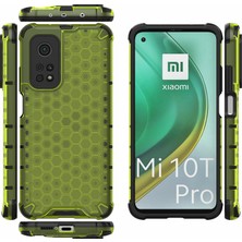 4U Sky Xiaomi Mi 10T 5g/mi 10T Pro 5g-Yeşil Için Petek Izgara Desenli Tpu+Pc Birleşik Kılıf (Yurt Dışından)