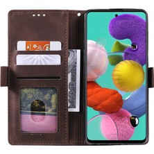 4U Sky Xiaomi Mi 10T 5g/mi 10T Pro 5g-Kahverengi Için Retro Stil Ekleme Deri Kapak Cüzdan Kılıf (Yurt Dışından)