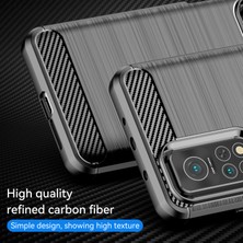 4U Sky 1.8mm Düşmeye Dayanıklı Karbon Fiber Fırçalanmış Doku Tpu Case Arka Cep Telefonu Kapağı Xiaomi Mi 10T 5G/10T Pro 5g-Siyah (Yurt Dışından)