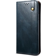 4U Sky Xiaomi Redmi Note 9 Pro 5g-Mavi Için Waxy Crazy Horse Doku Tpu+Pu Deri Kapak Kılıf (Yurt Dışından)