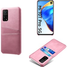 4U Sky Xiaomi Redmi K30S-ROSE Gold Için Çift Kart Yuvalı Pu Deri Kaplamalı Plastik Kasa (Yurt Dışından)