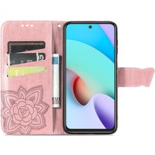 4U Sky Baskı Çiçek Deri Telefon Cüzdan Kılıf Xiaomi Redmi 10 2022 4g-Rose Gold Için Kapak Çevirin (Yurt Dışından)