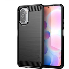 4U Sky Xiaomi Redmi K40 Pro+ Için Karbon Fiber Fırçalanmış Tpu Kapak -Siyah (Yurt Dışından)