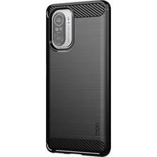 4U Sky Xiaomi Redmi K40 Pro+ Için Karbon Fiber Fırçalanmış Tpu Kapak -Siyah (Yurt Dışından)