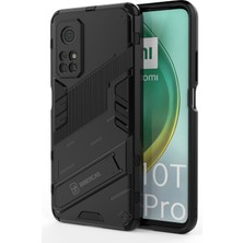 4U Sky Xiaomi Mi 10T Pro 5g/xiaomi Mi 10T 5g-Black Için Kickstand'lı Pc+Tpu Hibrit Telefon Kılıfı Koruyucu Arka Kapak (Yurt Dışından)