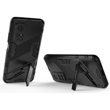 4U Sky Xiaomi Mi 10T Pro 5g/xiaomi Mi 10T 5g-Black Için Kickstand'lı Pc+Tpu Hibrit Telefon Kılıfı Koruyucu Arka Kapak (Yurt Dışından)