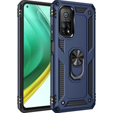 4U Sky Xiaomi Mi 10T Pro 5g/mi 10T 5g Kickstand Telefon Kapağı Için Armor Anti-Düşme Hibrit Pc+Tpu Kabuk-Mavi (Yurt Dışından)