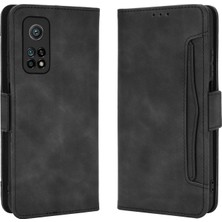 4U Sky Xiaomi Redmi K30S-BLACK Için Çoklu Kart Yuvaları Deri Cüzdan Telefon Kılıfı (Yurt Dışından)