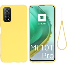 4U Sky Xiaomi Mi 10T 5g/mi 10T Pro 5g-Sarı Için Sıvı Silikon Süper Ince Telefon Koruyucu Kılıf (Yurt Dışından)