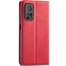 4U Sky Xiaomi Mi 10T 5g/mi 10T Pro 5g Fantasy Serisi Cüzdan Standı Tasarımlı Ten-Dokunmatik Deri Kılıf-Kırmızı (Yurt Dışından)