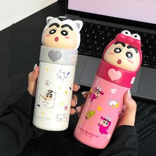 Mocho Crayon Shin-Chan Paslanmaz Çelik Çocuk Su Şişesi 350ML (Yurt Dışından)