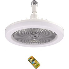 Mirror32 Uzaktan Kumandalı ve Işıklı Tavan Vantilatörü 30W LED Lamba Fanı Akıllı Sessiz Tavan Vantilatörü E27 Dönüştürücü Tabanı Gri (Yurt Dışından)