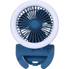 Mirror32 Cep Telefonu Işıklı Klipsli Fan Taşınabilir Mini Fan Öğrenci Yurdu Şarj Edilebilir USB Masaüstü Vantilatör Gece Lambası ile D (Yurt Dışından)