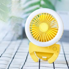 Mirror32 Cep Telefonu Işıklı Klipsli Fan Taşınabilir Mini Fan Öğrenci Yurdu Şarj Edilebilir USB Masaüstü Vantilatör Gece Lambası ile D (Yurt Dışından)