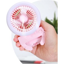 Mirror32 Cep Telefonu Işıklı Klipsli Fan Taşınabilir Mini Fan Öğrenci Yurdu Şarj Edilebilir USB Masaüstü Vantilatör Gece Lambası ile D (Yurt Dışından)