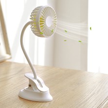 Mirror32 Taşınabilir Şarj Edilebilir Mini USB Fan Klipsli Fan 3 Hız ile Sessiz Masa Fanı Ofis Ev Masası Dış Mekan Için (Yurt Dışından)