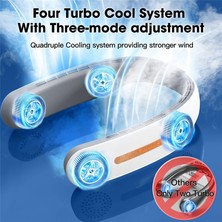 Mirror32 Boyun Fanı, 4000MAH Taşınabilir Boyun Fanı 360° Kanatsız Soğutma Kişisel Boyun Fanı Şarj Edilebilir El Serbest Boyun Fanı Yeşil (Yurt Dışından)