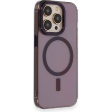 FUJİMAX Apple iPhone 15 Pro Kılıf Wireless Şarj Özellikli Metal Kamera Lens Çerçeli Sert Pc Anka Kapak