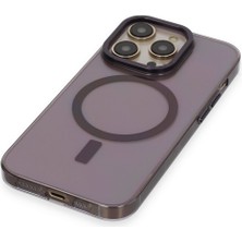 FUJİMAX Apple iPhone 15 Pro Kılıf Wireless Şarj Özellikli Metal Kamera Lens Çerçeli Sert Pc Anka Kapak