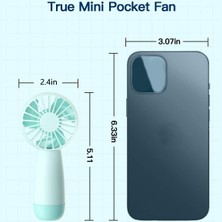 Mirror32 Mini Pille Çalışan Fan, Ipli Taşınabilir El Fanı, 1500MAH Şarj Edilebilir Pilli Kişisel Cep Fanı (Yurt Dışından)