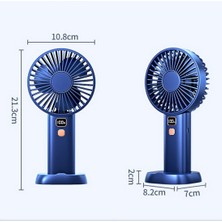 Mirror32 Mini Fan Taşınabilir Büyük Kapasiteli El USB Şarj Edilebilir 4 Dişli Fan Masaüstü Soğutucu Açık Soğutma Seyahat Pembe (Yurt Dışından)