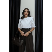 Havoş Beyaz Rosa Vatkalı Tişört