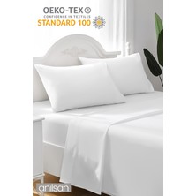 Beyaz Çarşaf - %100 Pamuk, 63 Tel, Tek & Çift Kişilik Çarşaf - Ev, Otel Çarşafı, Sade Ve Zarif