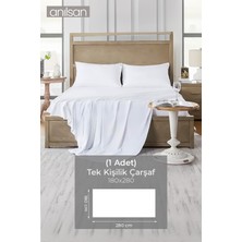 Beyaz Çarşaf - %100 Pamuk, 63 Tel, Tek & Çift Kişilik Çarşaf - Ev, Otel Çarşafı, Sade Ve Zarif