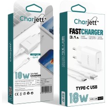 Charjett 3.1A 18 Watt Type-C Seyahat Şarj Seti
