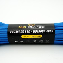 Mg Ropes Polyester Paracord Ip 4 mm Saks Mavi 30 Metre