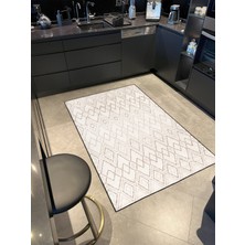 Rugs Modern Krem Renkli Kreatif Desenli Dokuma Taban Halı MIRAVIP314