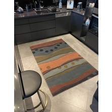 Rugs Modern Karışık Renkli Pastel Boyalı Desenli Dokuma Taban Halı MIRAVIP321