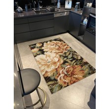 Rugs Modern Siyah Tonlu Çiçekli Dekoratif Halı MIRAVIP347